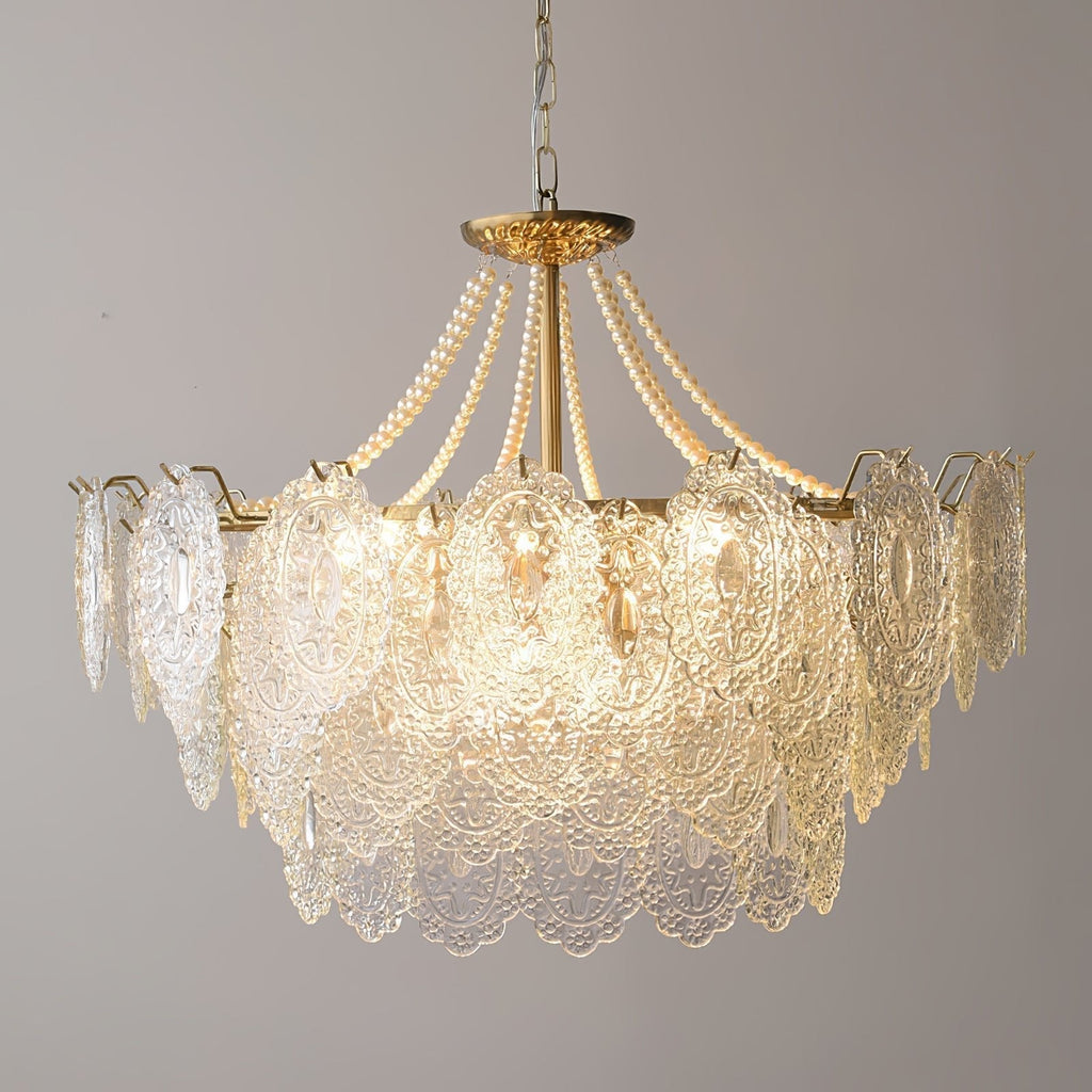 Celestrel Glass Chandelier-Moonnatur