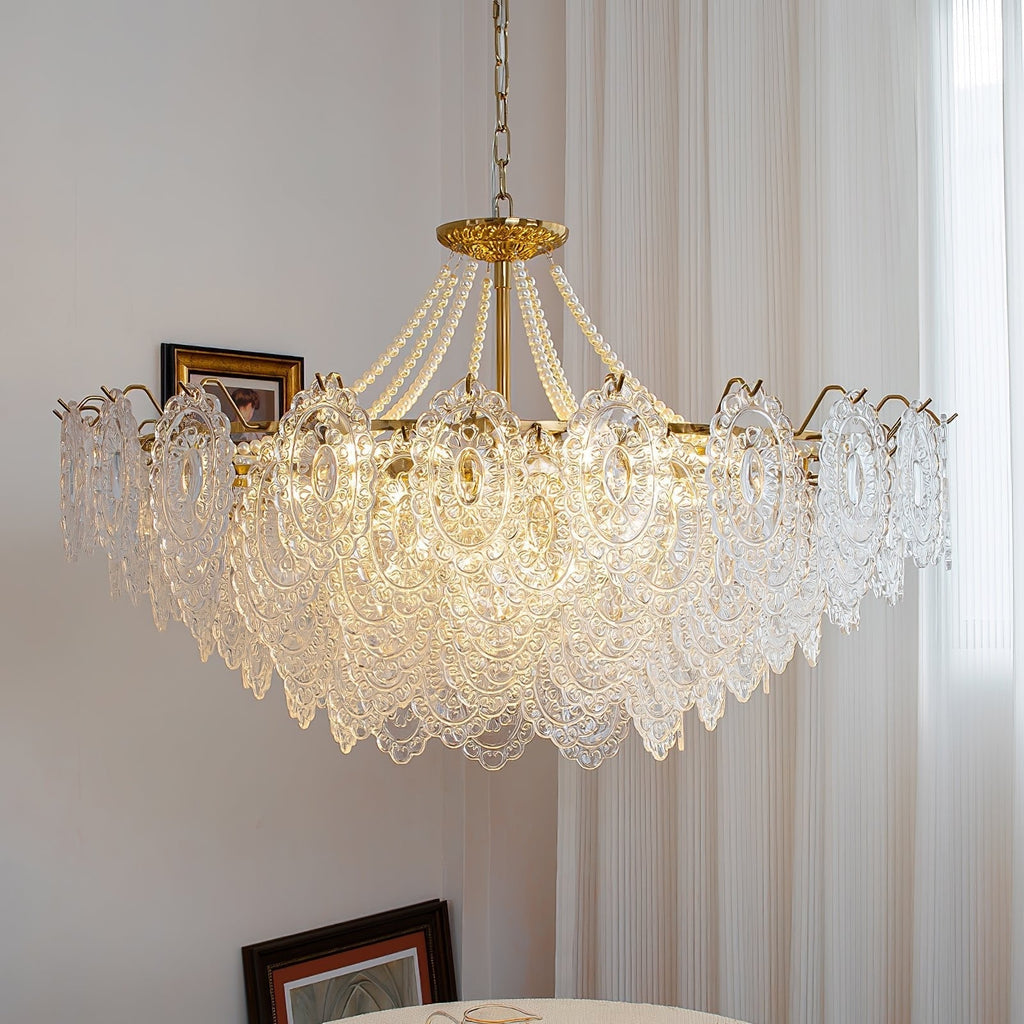 Celestrel Glass Chandelier-Moonnatur