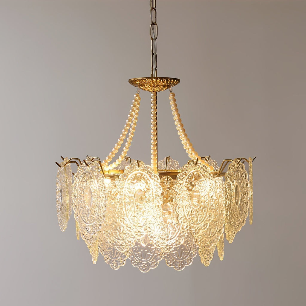 Celestrel Glass Chandelier-Moonnatur