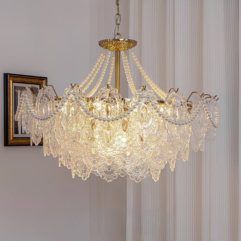 Celestrel Glass Chandelier-Moonnatur