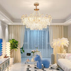 Celestrel Glass Chandelier-Moonnatur