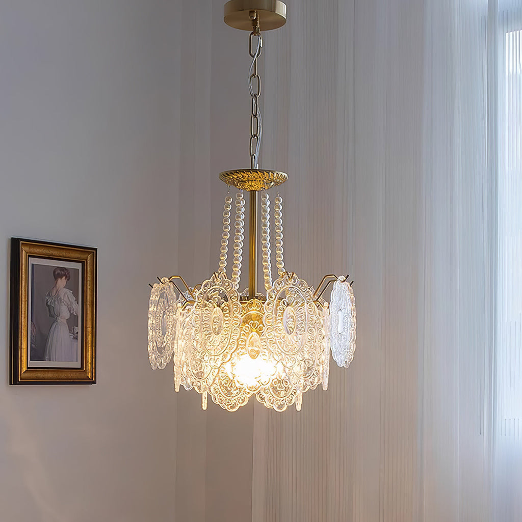 Celestrel Glass Chandelier-Moonnatur