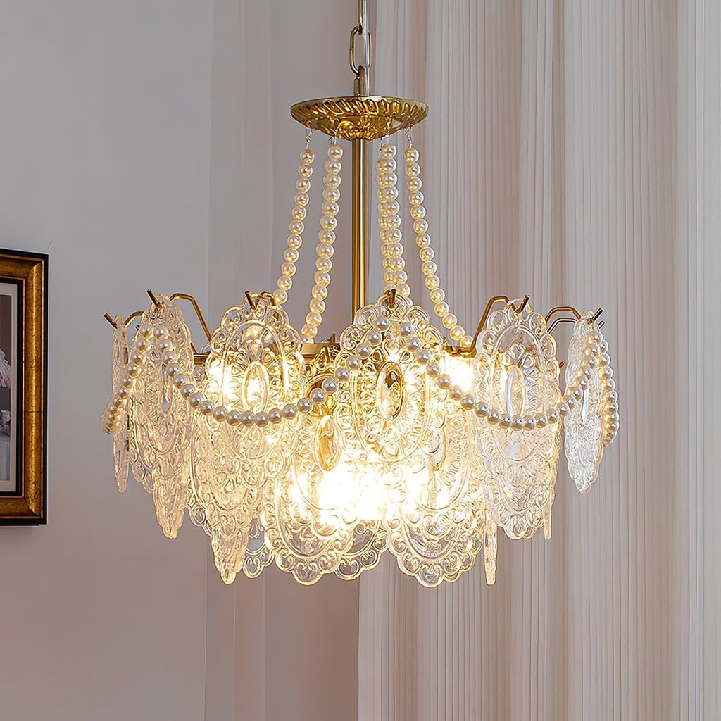 Celestrel Glass Chandelier-Moonnatur