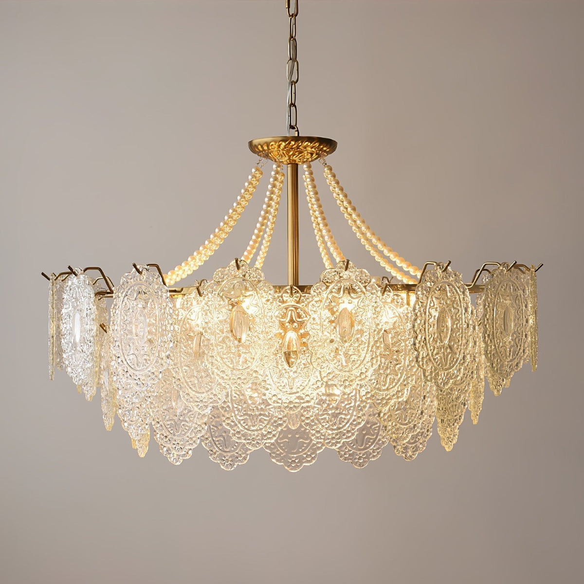 Celestrel Glass Chandelier-Moonnatur