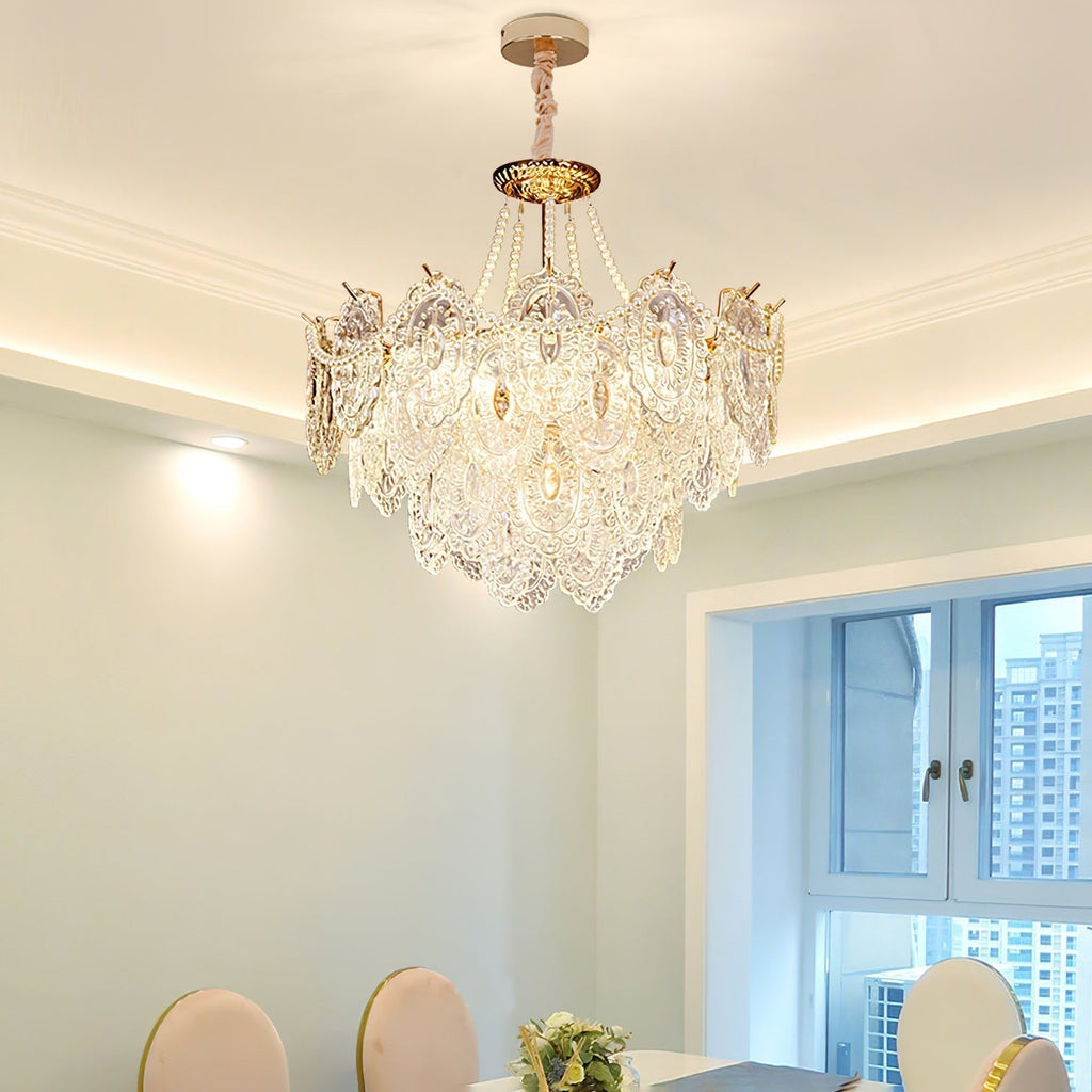 Celestrel Glass Chandelier-Moonnatur