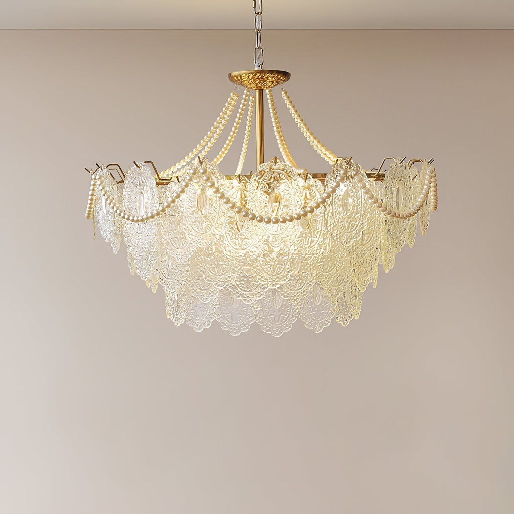 Celestrel Glass Chandelier-Moonnatur