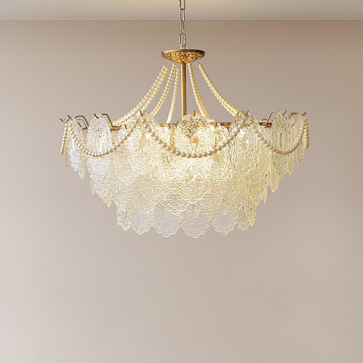 Celestrel Glass Chandelier-Moonnatur