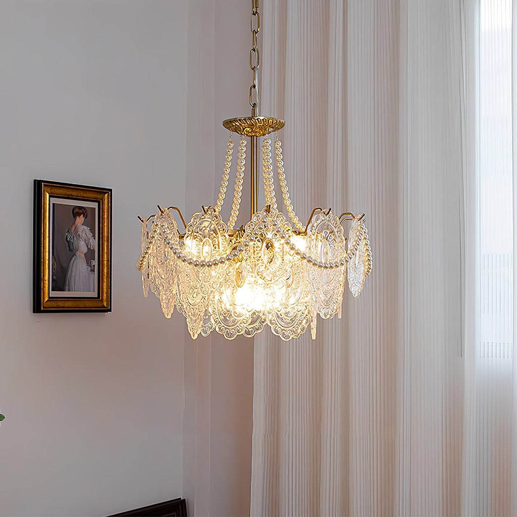 Celestrel Glass Chandelier-Moonnatur
