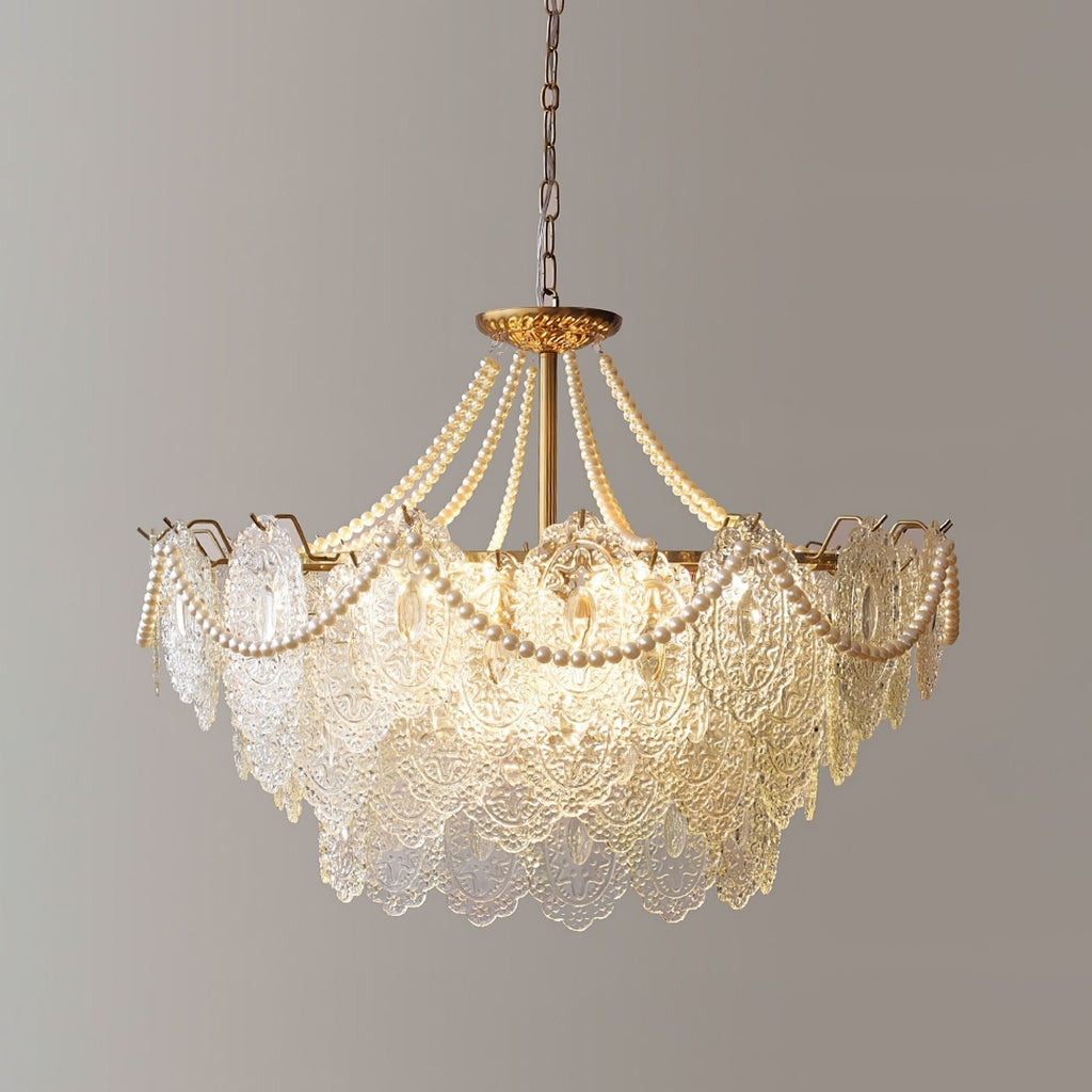 Celestrel Glass Chandelier-Moonnatur