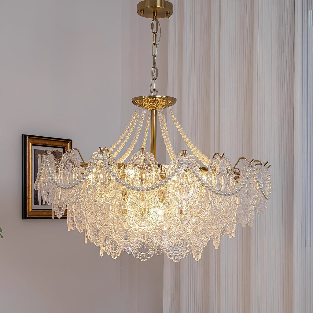 Celestrel Glass Chandelier-Moonnatur