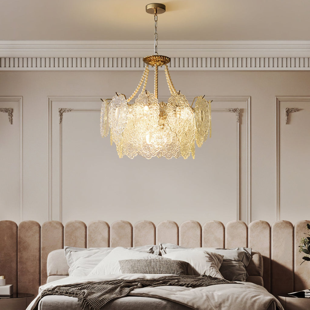 Celestrel Glass Chandelier-Moonnatur