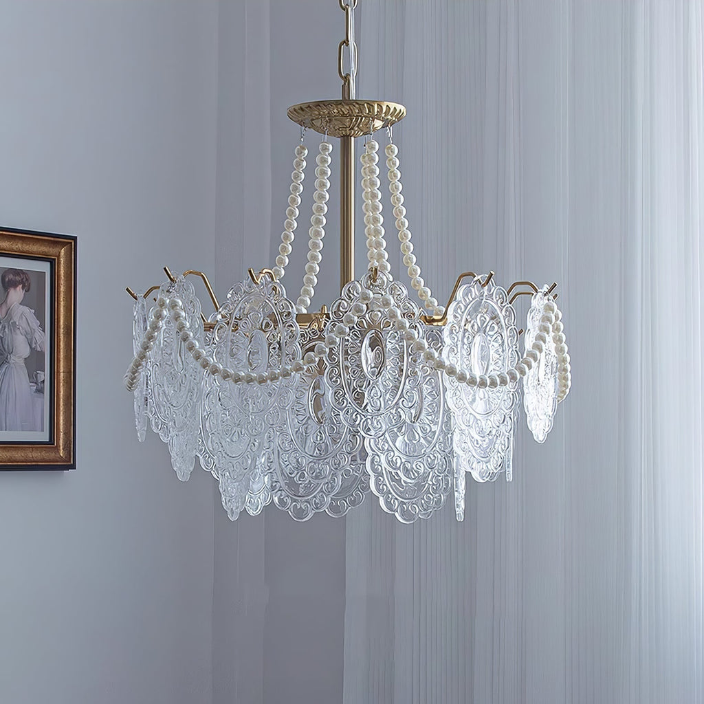 Celestrel Glass Chandelier-Moonnatur
