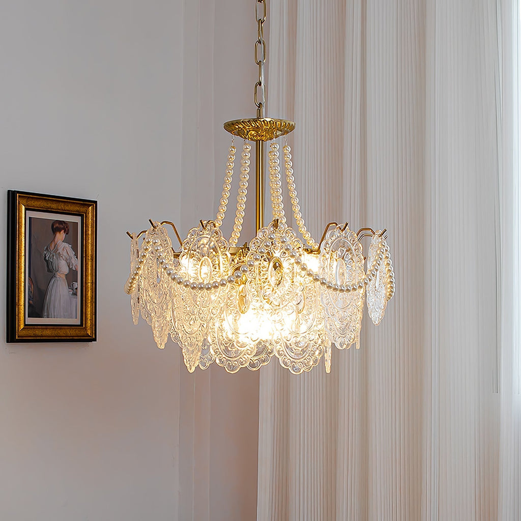 Celestrel Glass Chandelier-Moonnatur