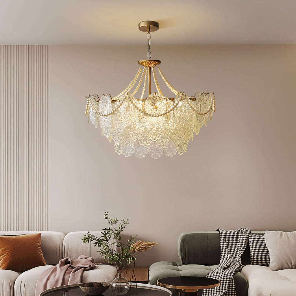 Celestrel Glass Chandelier-Moonnatur