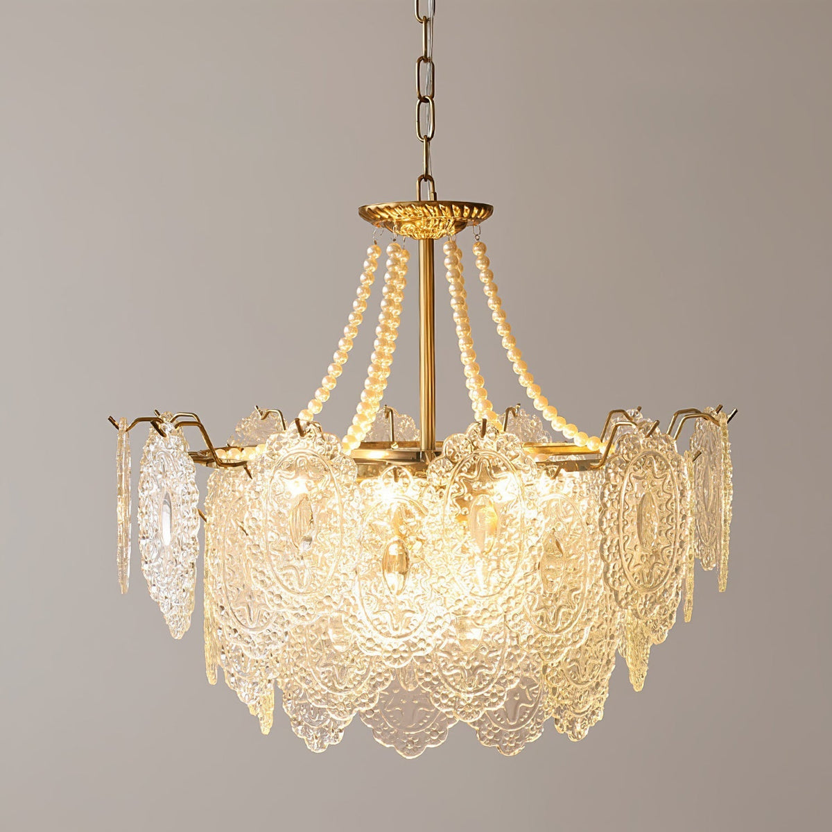 Celestrel Glass Chandelier-Moonnatur