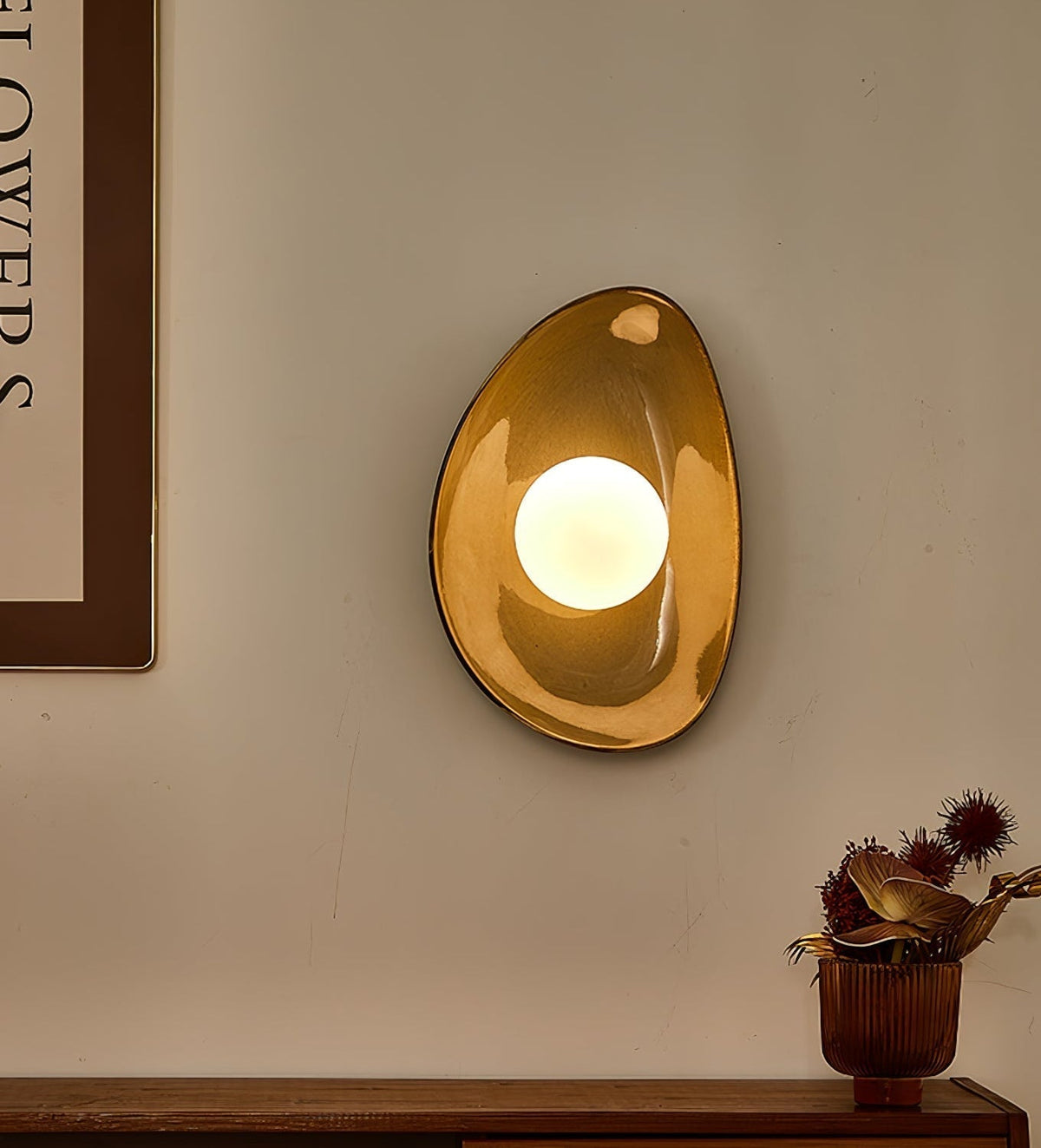 Berwinena Ceramic Wall Light-Moonnatur