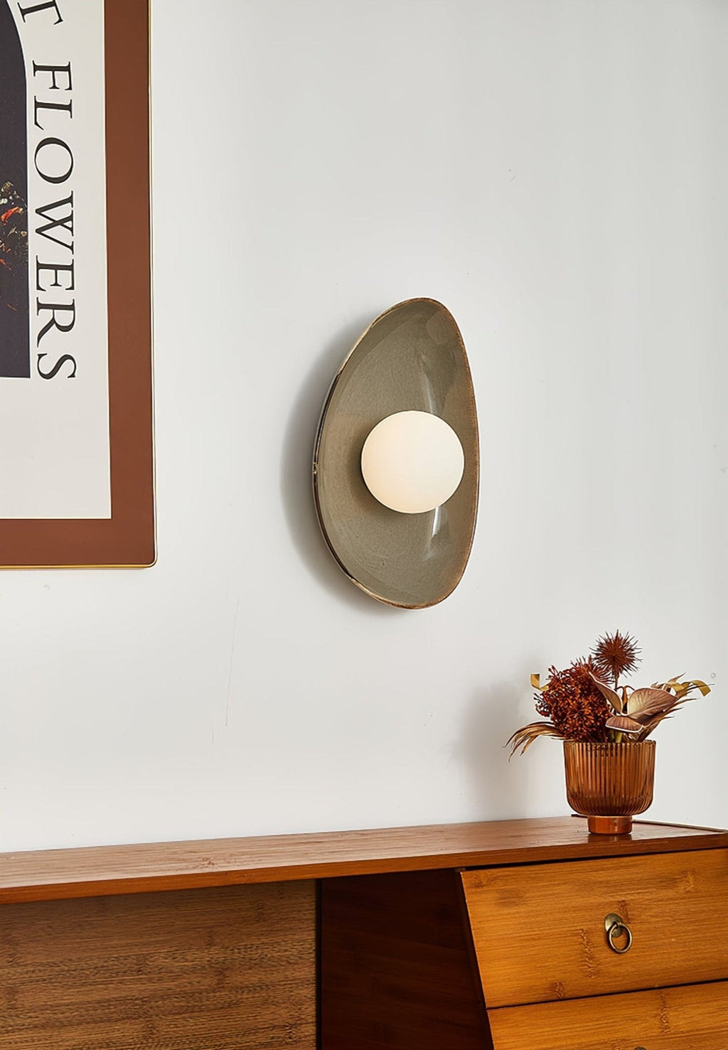 Berwinena Ceramic Wall Light-Moonnatur