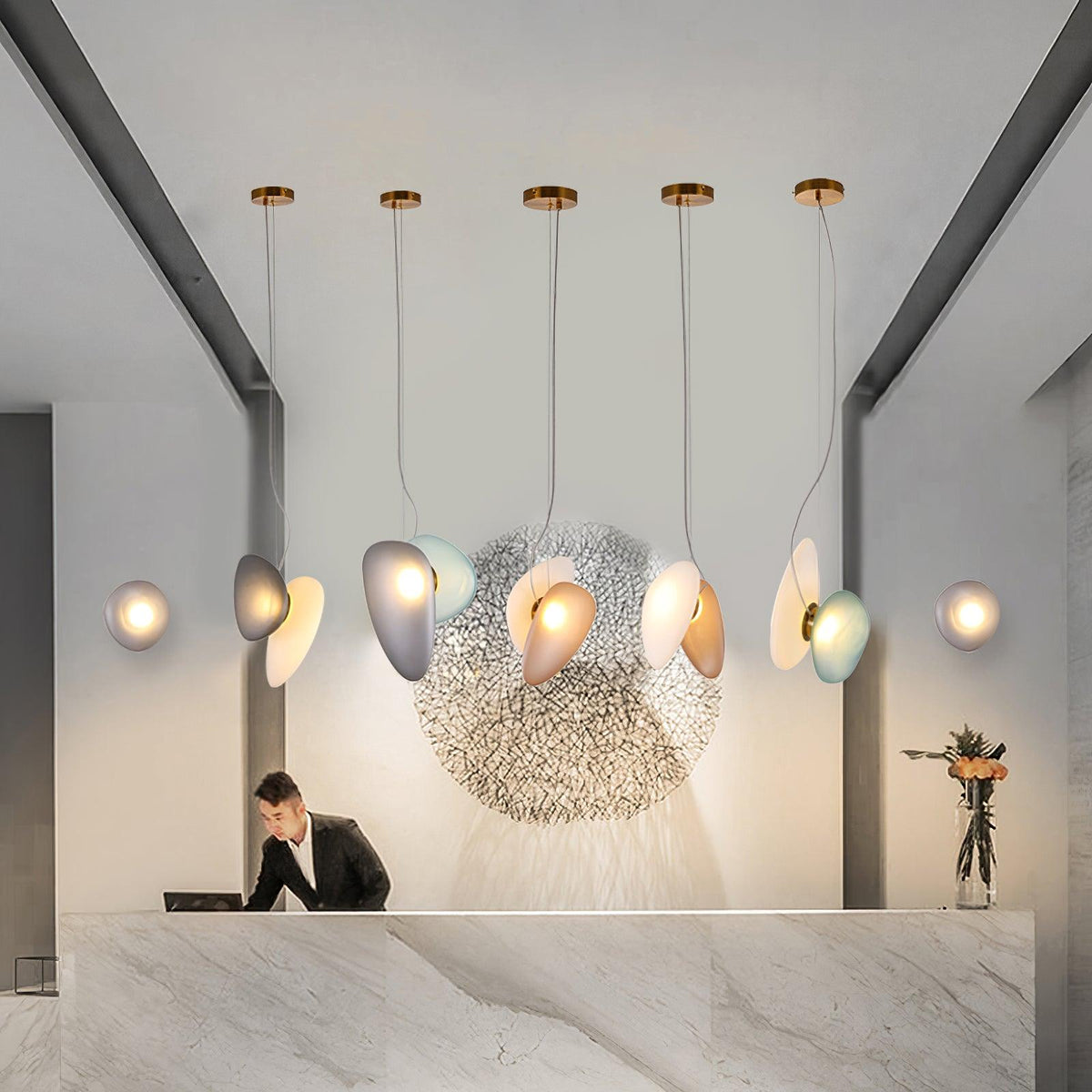 Brackia Glass Pendant Light-Moonnatur