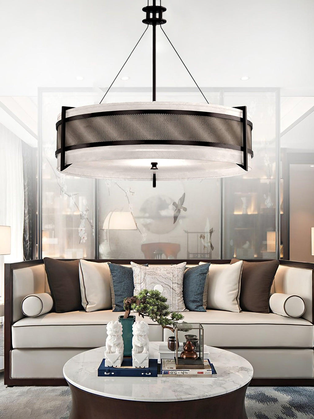 Aldenella Fabric Chandelier-Moonnatur