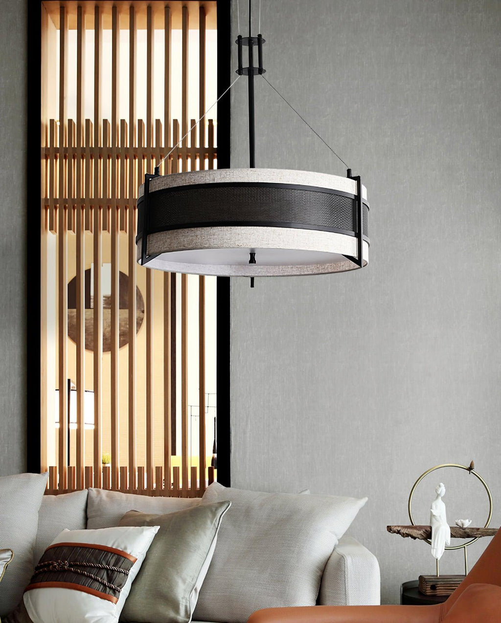 Aldenella Fabric Chandelier-Moonnatur