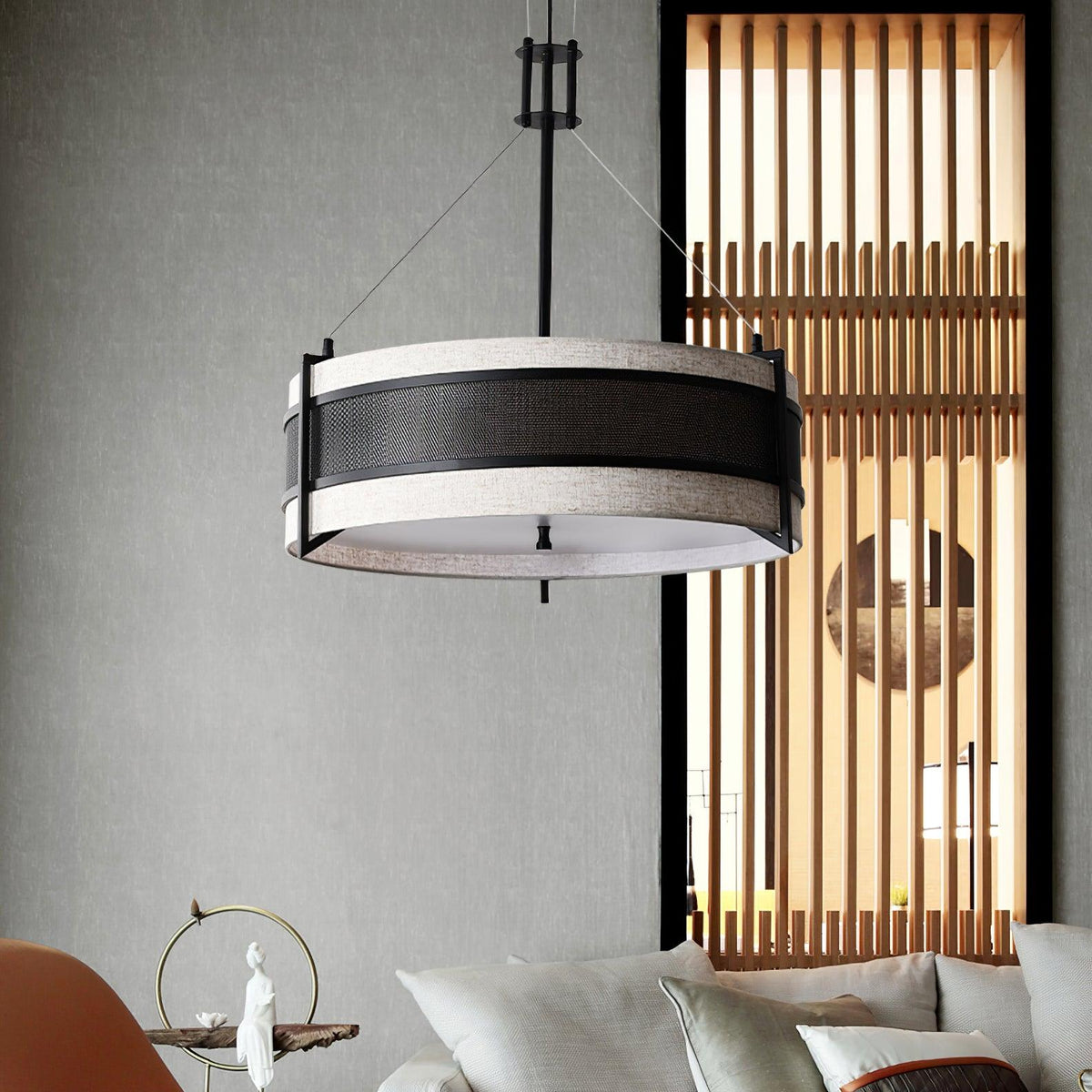 Aldenella Fabric Chandelier-Moonnatur