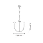 Urenwood Alabaster Chandelier-Moonnatur