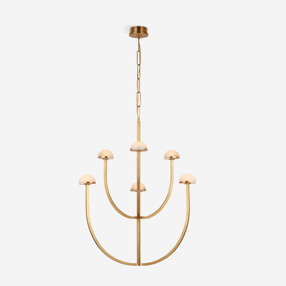 Urenwood Alabaster Chandelier-Moonnatur