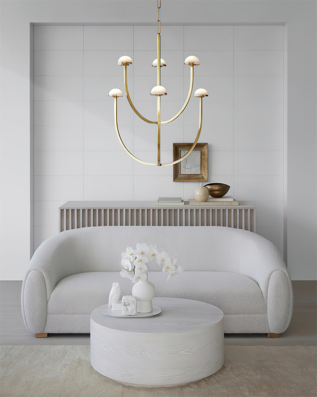 Urenwood Alabaster Chandelier-Moonnatur
