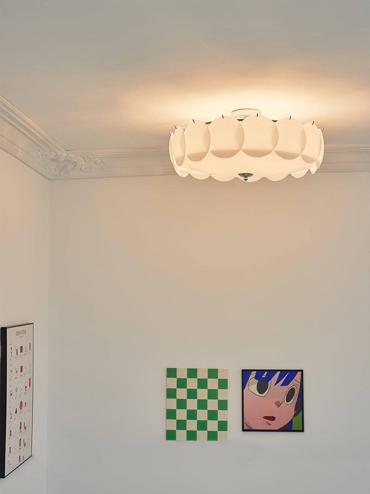 Helmara Glass Ceiling Light-Moonnatur