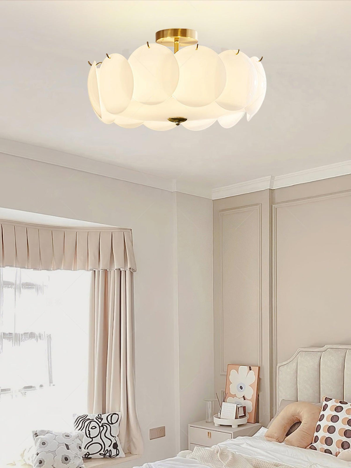 Helmara Glass Ceiling Light-Moonnatur