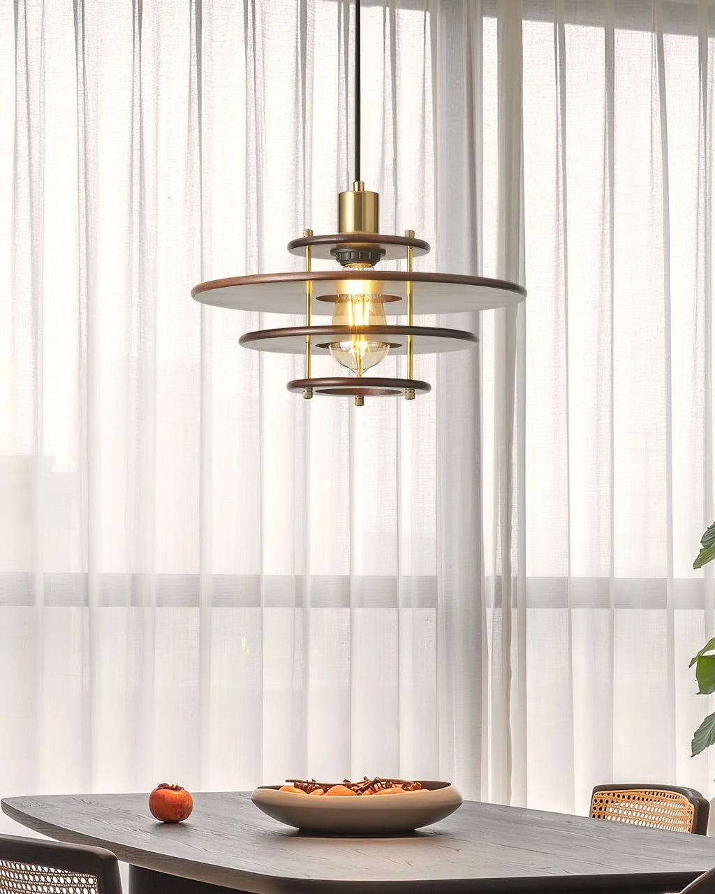 Oakenina Wood Pendant Light-Moonnatur