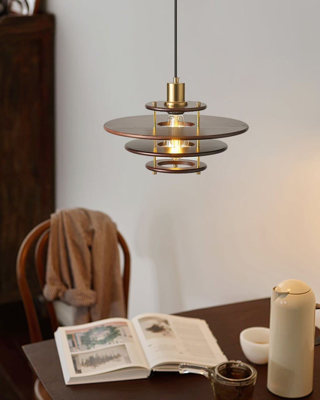 Oakenina Wood Pendant Light-Moonnatur