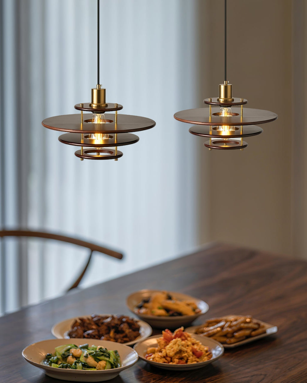Oakenina Wood Pendant Light-Moonnatur