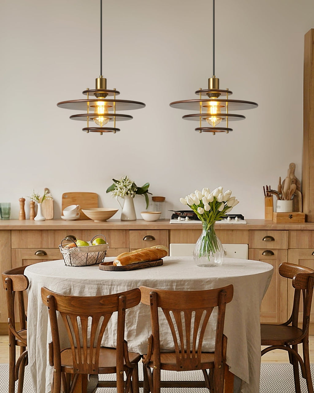 Oakenina Wood Pendant Light-Moonnatur