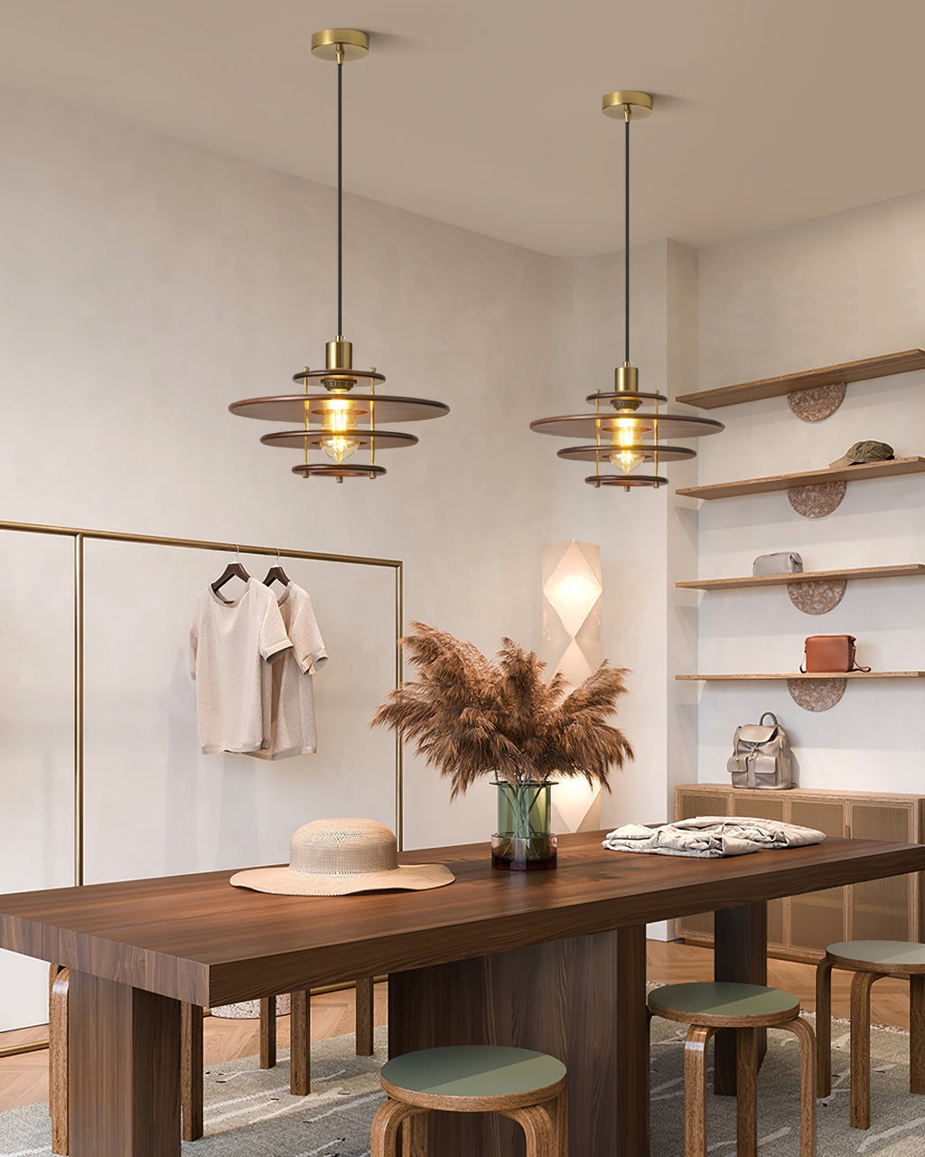 Oakenina Wood Pendant Light-Moonnatur