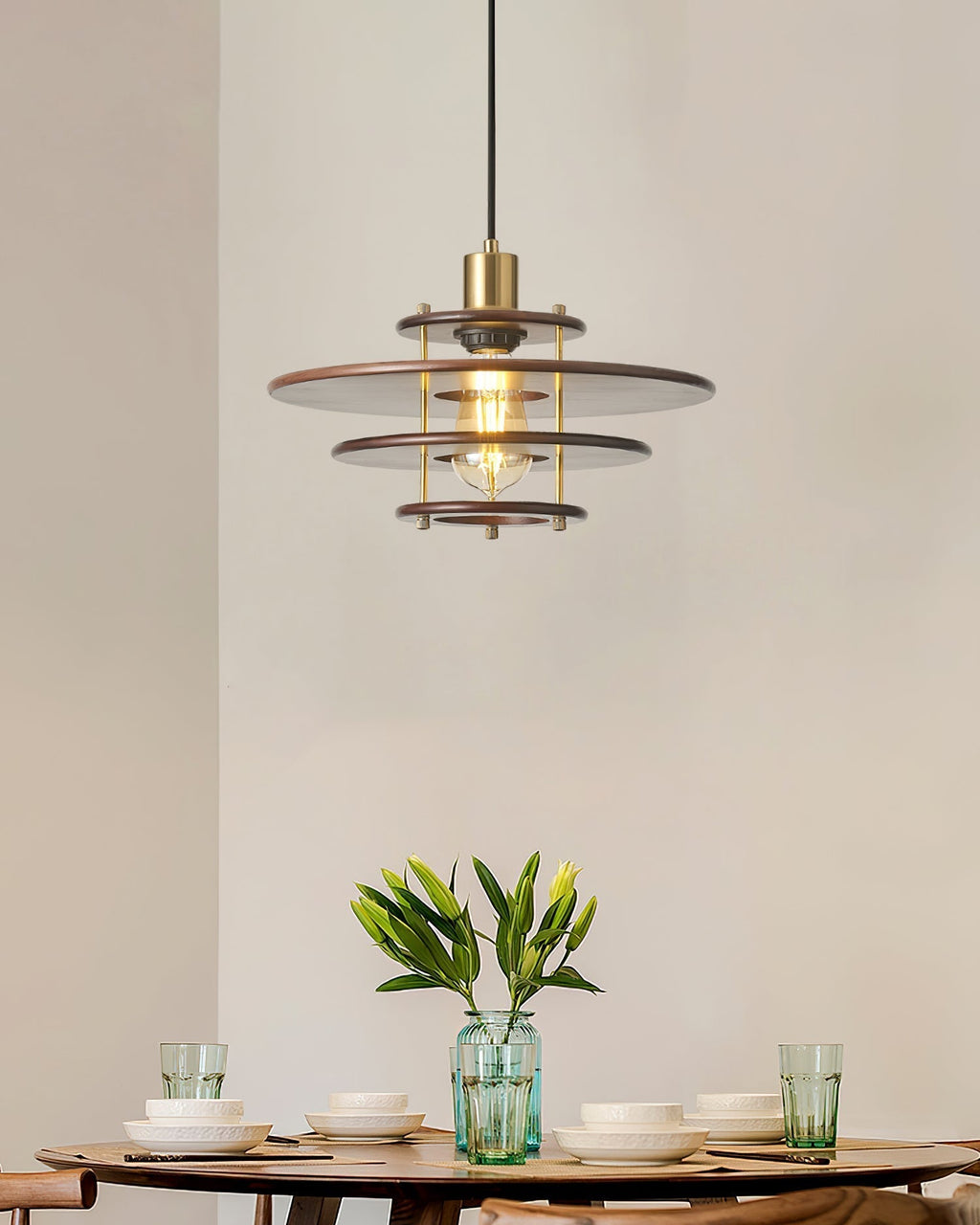 Oakenina Wood Pendant Light-Moonnatur