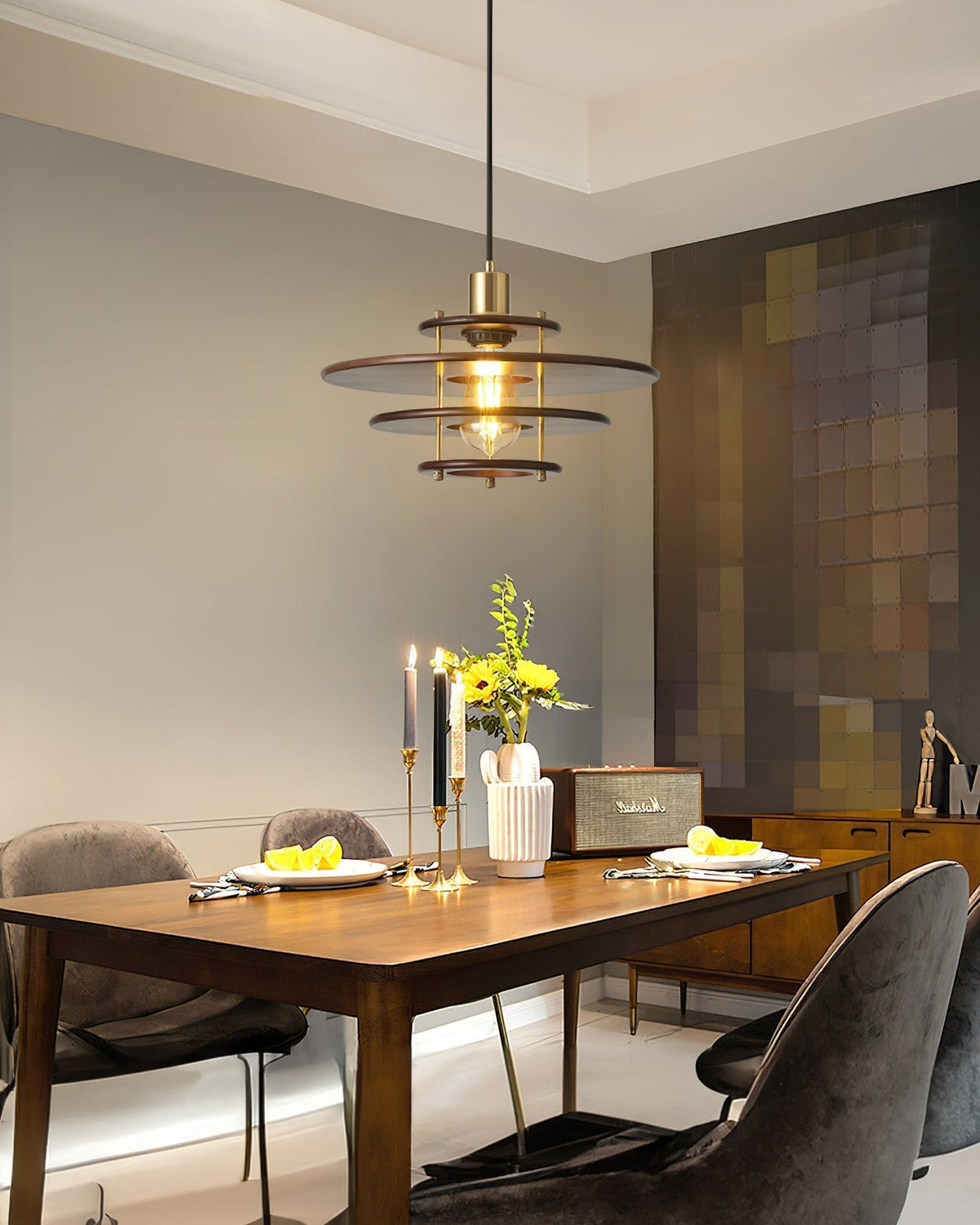 Oakenina Wood Pendant Light-Moonnatur