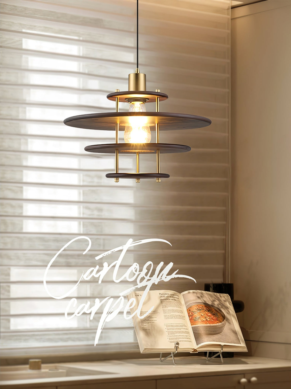 Oakenina Wood Pendant Light-Moonnatur