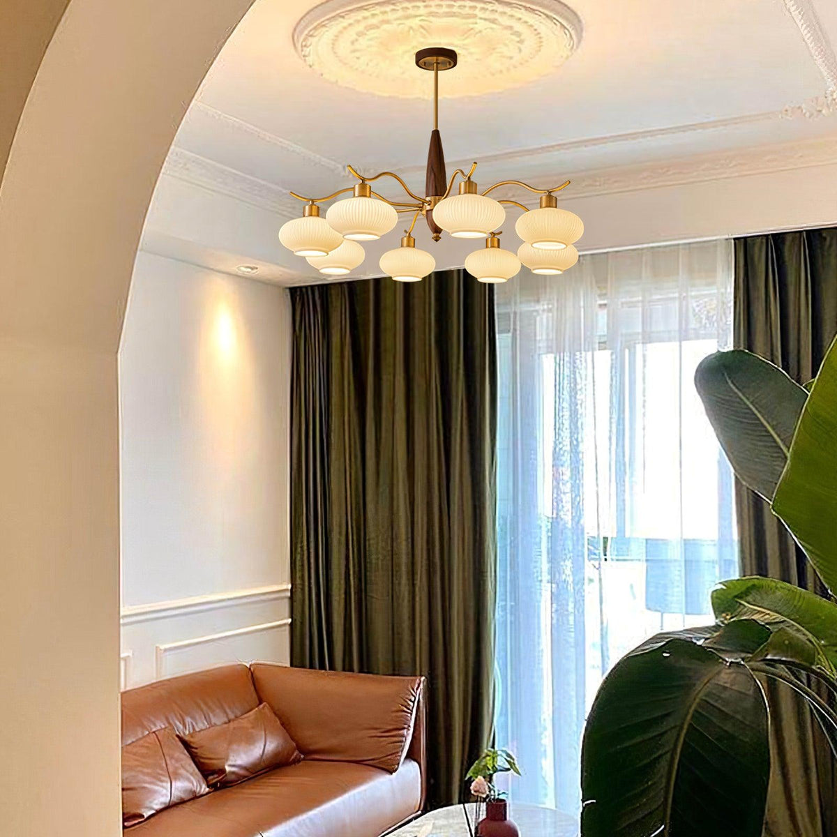 Hildenfield Glass Chandelier-Moonnatur