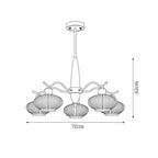 Hildenfield Glass Chandelier-Moonnatur