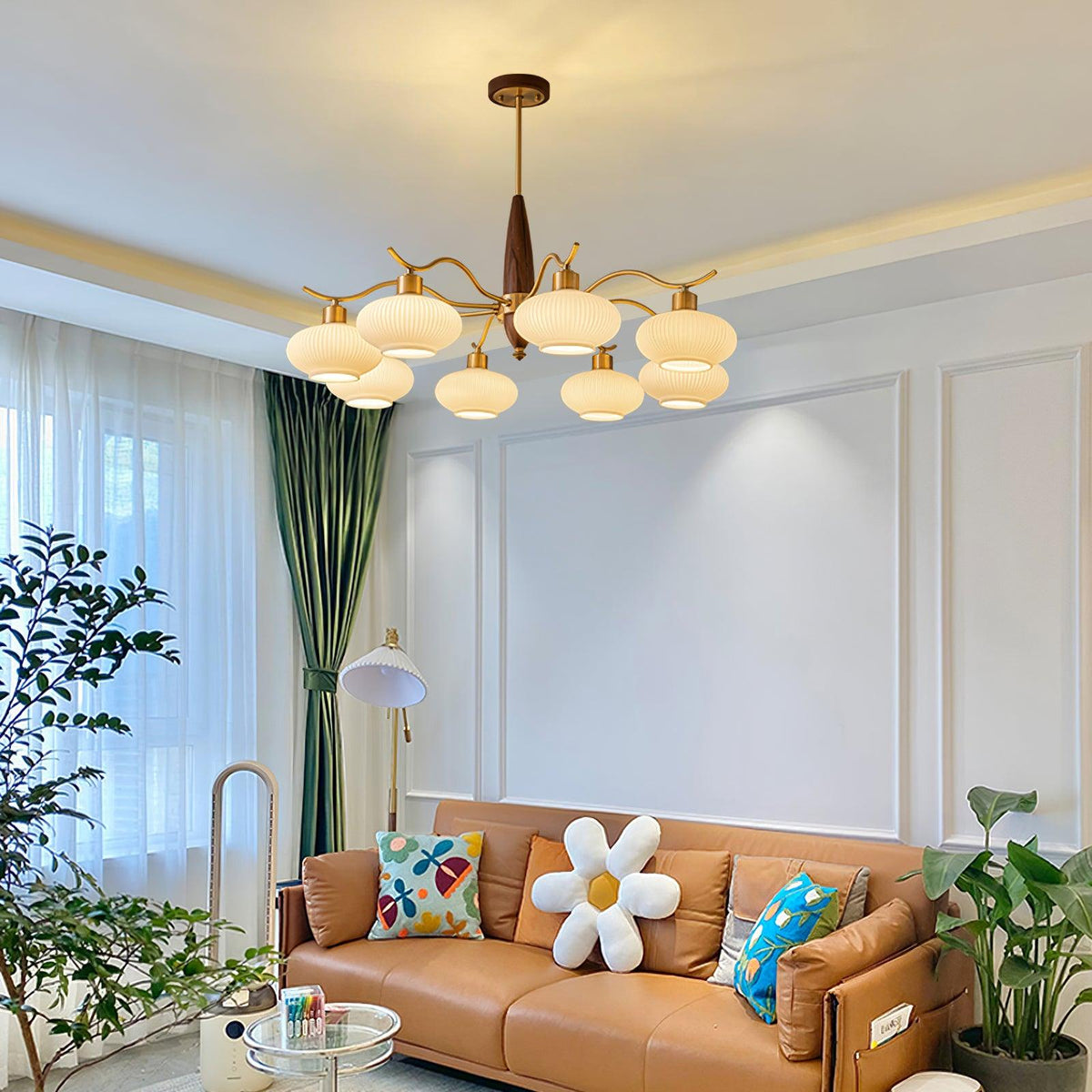 Hildenfield Glass Chandelier-Moonnatur