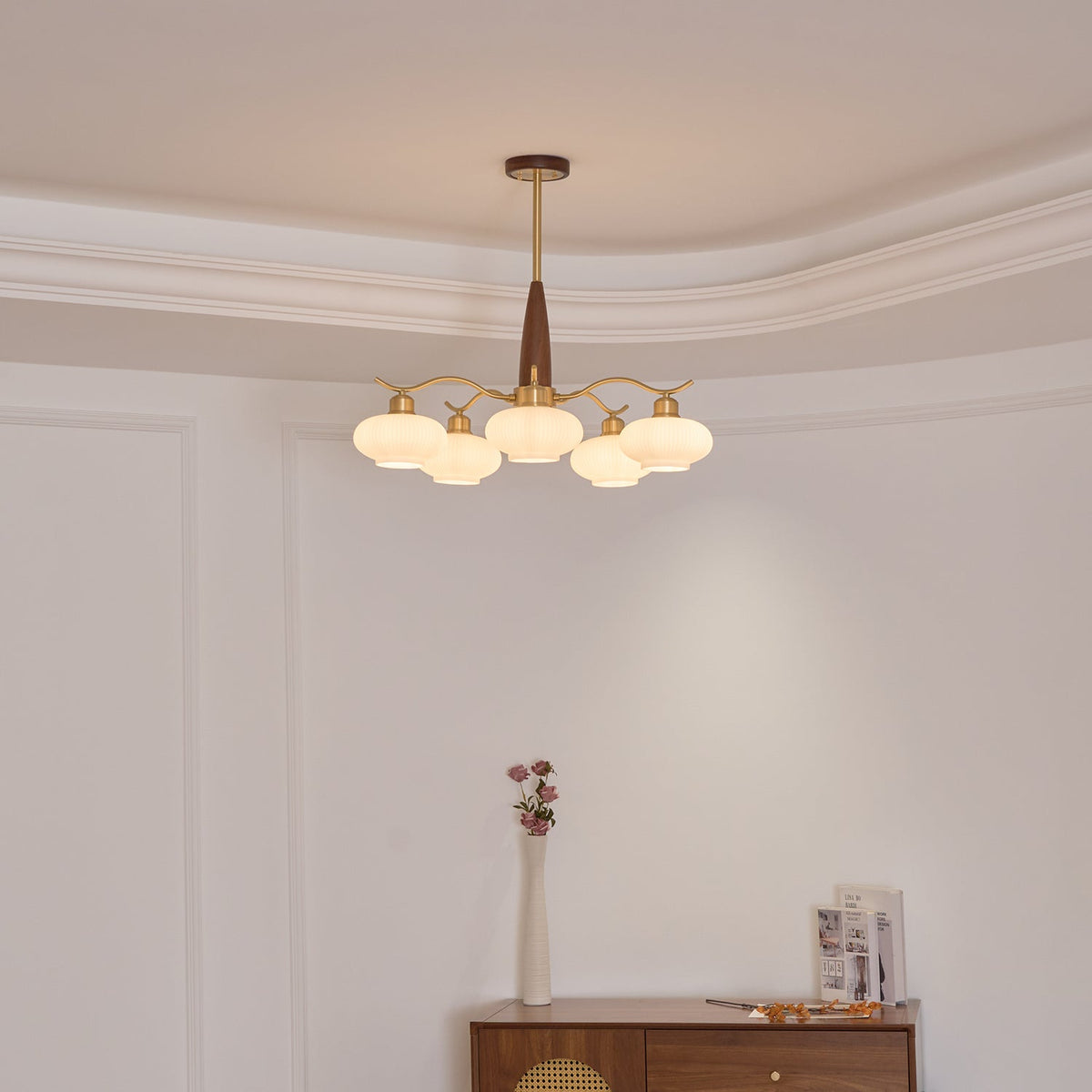 Hildenfield Glass Chandelier-Moonnatur