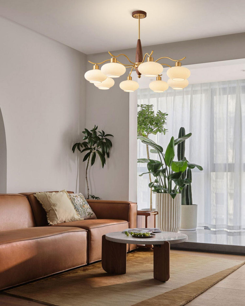 Hildenfield Glass Chandelier-Moonnatur