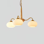 Korelle Glass Chandelier-Moonnatur