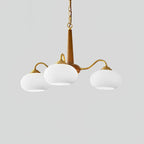 Korelle Glass Chandelier-Moonnatur