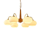 Korelle Glass Chandelier-Moonnatur