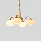 Korelle Glass Chandelier-Moonnatur