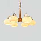 Korelle Glass Chandelier-Moonnatur