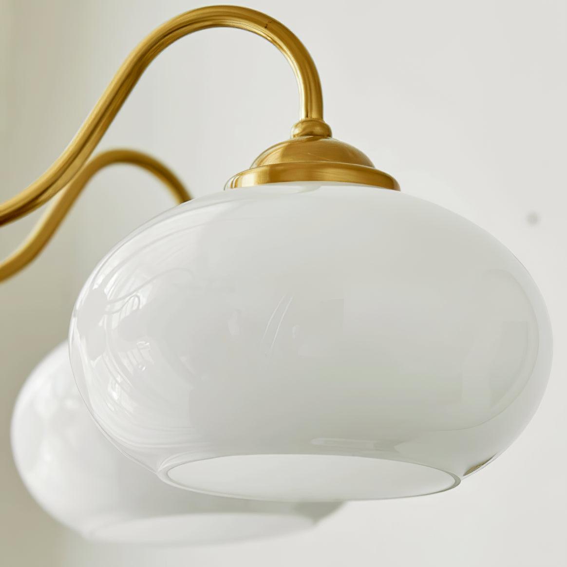 Korelle Glass Chandelier-Moonnatur