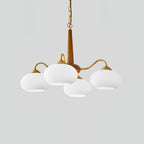 Korelle Glass Chandelier-Moonnatur